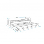 90x200 cm + 80x190 cm