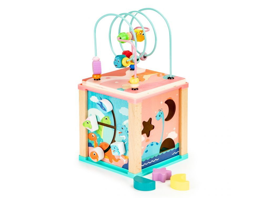 Levně Ecotoys Dřevěná edukační hračka Dino, HM015471