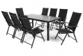 Zahradní sestava Ibiza Pollywood 185 cm Black / Black 8+1