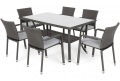 Zahradní sestava Sumba Dark Grey 6+1 s podsedáky