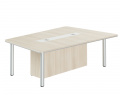 Jednací stůl Smartex 240 cm s bílou středovou deskou