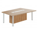 Jednací stůl Smartex 240 cm s bílou středovou deskou