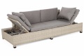 Zahradní ratanová pohovka Milano Light Grey / Grey Melange
