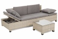 Zahradní ratanová pohovka Milano Light Grey / Grey Melange