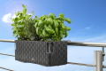 Samozavlažovací květináč Cobble Trio 40x14,5x14 cm, bílý