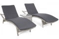 Sestava lehátek Marbella Light Grey / Grey Melange + stolek
