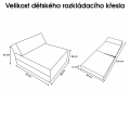 Dětské rozkládací křeslo - růžové