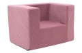 Dětské křesílko + taburet Matt růžové