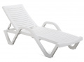 Zahradní lehátko Havana Basic White + stolek