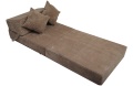 Rozkládací křeslo - matrace pro hosty Lincol hnědé 70x200x15 cm