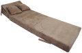Rozkládací křeslo - matrace pro hosty Lincol hnědé 70x200x15 cm