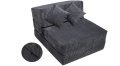 Rozkládací křeslo - matrace pro hosty Lincol tmavě šedé 70x200x15 cm