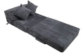 Rozkládací křeslo - matrace pro hosty Lincol tmavě šedé 70x200x15 cm
