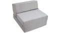 Rozkládací křeslo - matrace pro hosty Lincol světle šedé 70x200x15 cm