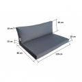 Set polstrování se zipem na pohovku z palet 120 x 80 cm - antracit