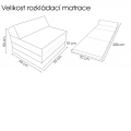 Rozkládací křeslo - matrace pro hosty světle modrá
