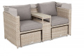 Zahradní ratanová pohovka Michigan Beige / Beige Melange