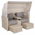 Zahradní ratanová pohovka Michigan Beige / Beige Melange