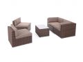 Zahradní ratanová pohovka Kansas Brown / Taupe