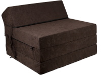 Rozkládací křeslo FIM - matrace pro hosty tmavě hnědá