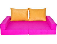 Dětská rozkládací pohovka Collage Růžovo - žlutá