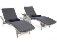 Sestava lehátek Marbella Light Grey / Grey Melange + stolek