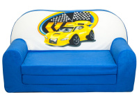 Dětská rozkládací mini pohovka Auto modrá