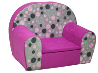 Dětské křesílko Puntíky růžové