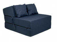 Rozkládací křeslo - matrace pro hosty Comfort Sawana modré 70x200x15 cm