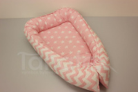 Hnízdečko pro miminko cik cak růžová - hvězdy