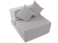 Rozkládací křeslo - matrace pro hosty Lincol světle šedé 70x200x15 cm