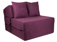 Rozkládací křeslo - matrace pro hosty Comfort fialové 70x200x15 cm