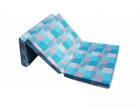 Skládací matrace vzory modré 8 cm 65x195 cm