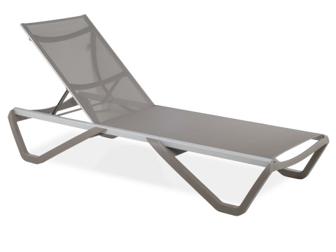 Zahradní lehátko Wave taupe