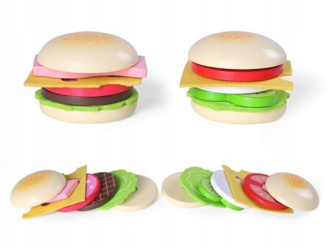 Dřevěný hamburger pro děti - 2 ks, 4220