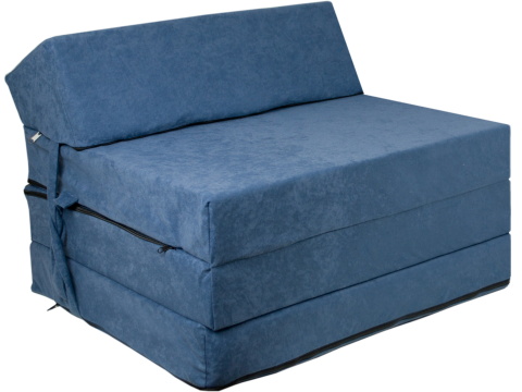 Rozkládací křeslo FIM - matrace pro hosty modrá