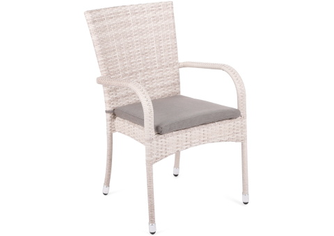 Zahradní židle Mori Basic Beige s podsedákem