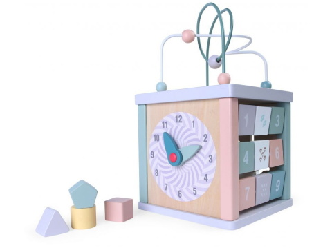 Dřevěná edukační hračka Clock, 1021