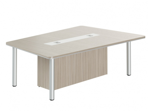 Jednací stůl Smartex 240 cm s bílou středovou deskou