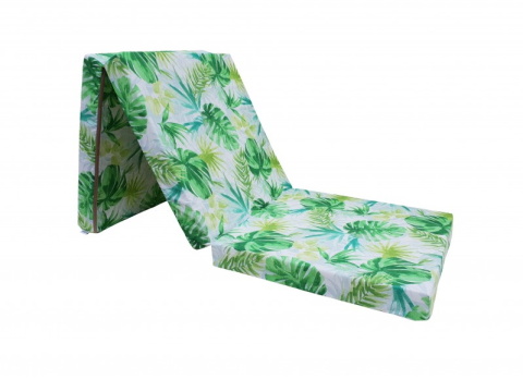 Skládací matrace listy zelené 8 cm 65x195 cm