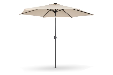 Zahradní slunečník Malta 270 cm Grey / Ecru s LED osvětlením