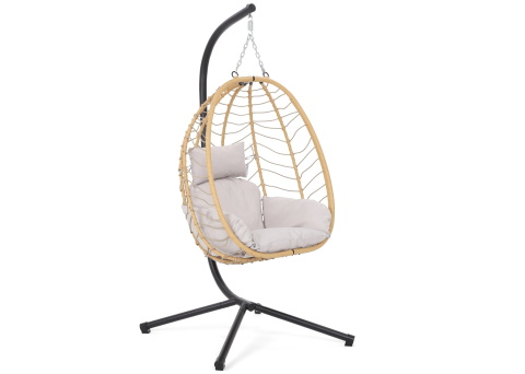 Závěsné křeslo Lugo Black / Beige