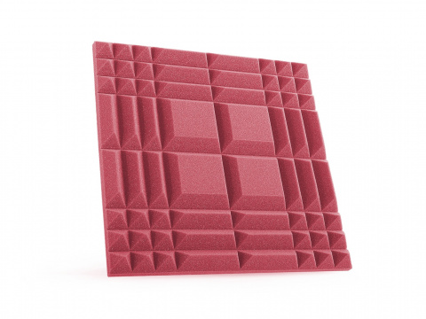 Akustická pěna combo A červená 50x50x4 cm