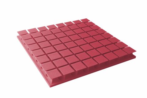 Akustická pěna premium PM-8K červená 60x60x6 cm