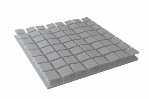 Akustická pěna premium PM-8K-U šedá 60x60x6 cm