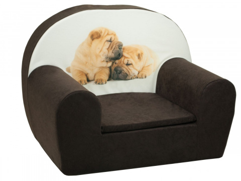 Dětské křesílko Pejsci hnědé