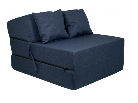 Rozkládací křeslo - matrace pro hosty Comfort Sawana modré 70x200x15 cm