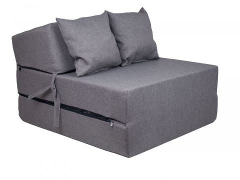 Rozkládací křeslo - matrace pro hosty Comfort Sawana šedé 70x200x15 cm
