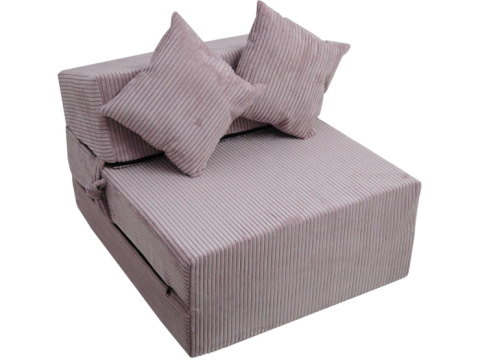 Rozkládací křeslo - matrace pro hosty Lincol růžové 70x200x15 cm