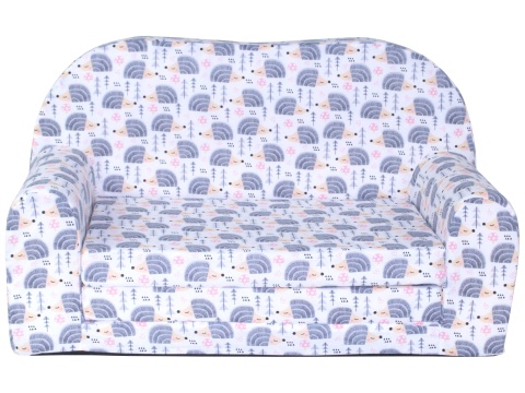 Dětská rozkládací mini pohovka Ježci bílá